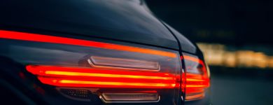 rear passenger led taillight of automobile